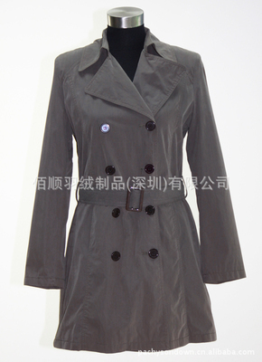 【廠家批發(fā)供應(yīng)女裝修身長款風衣大衣配腰帶工廠生產(chǎn)訂制 054】價格,廠家,圖片,服裝加工,佰順羽絨制品(深圳)-